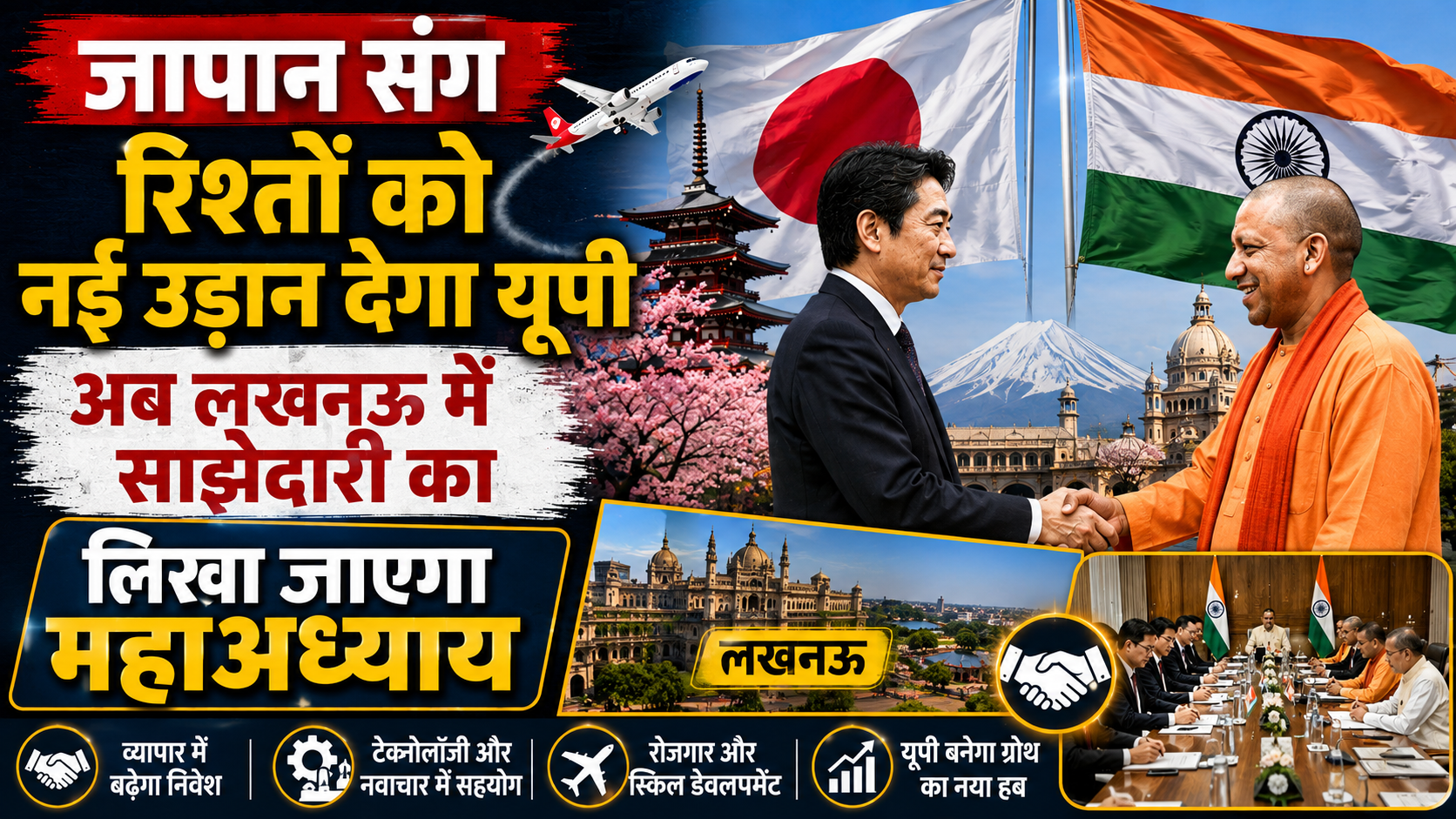 जापान संग रिश्तों को नई उड़ान देगा यूपी, अब लखनऊ में साझेदारी का लिखा जाएगा महाअध्याय