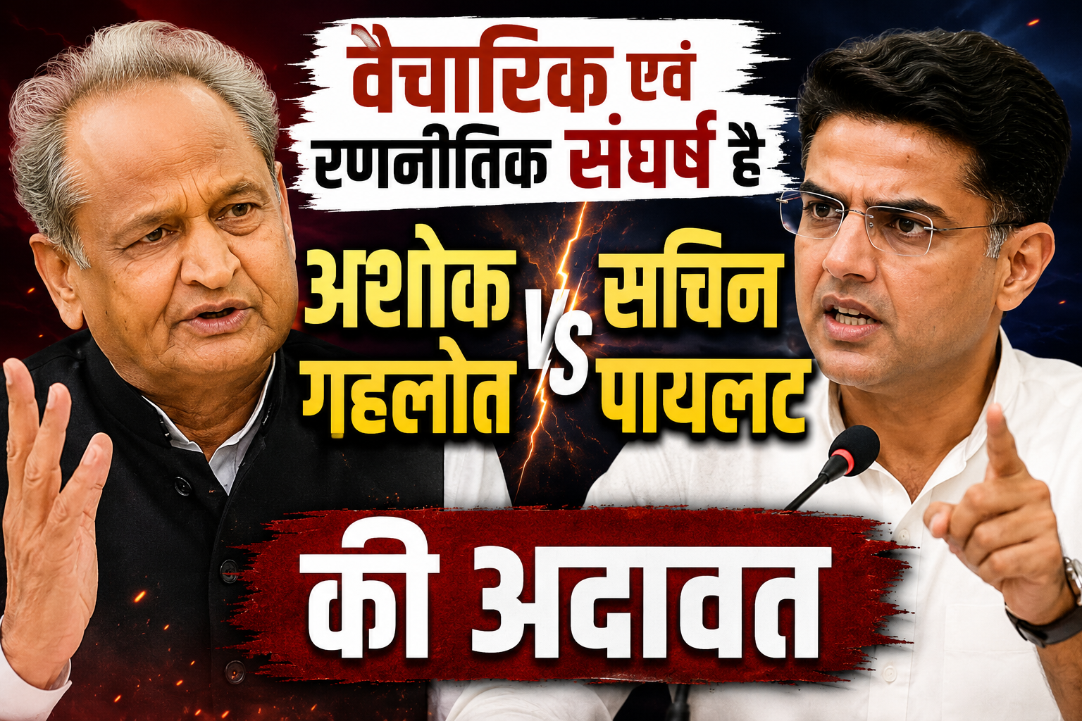 वैचारिक एवं रणनीतिक संघर्ष है अशोक गहलोत और सचिन पायलट की अदावत