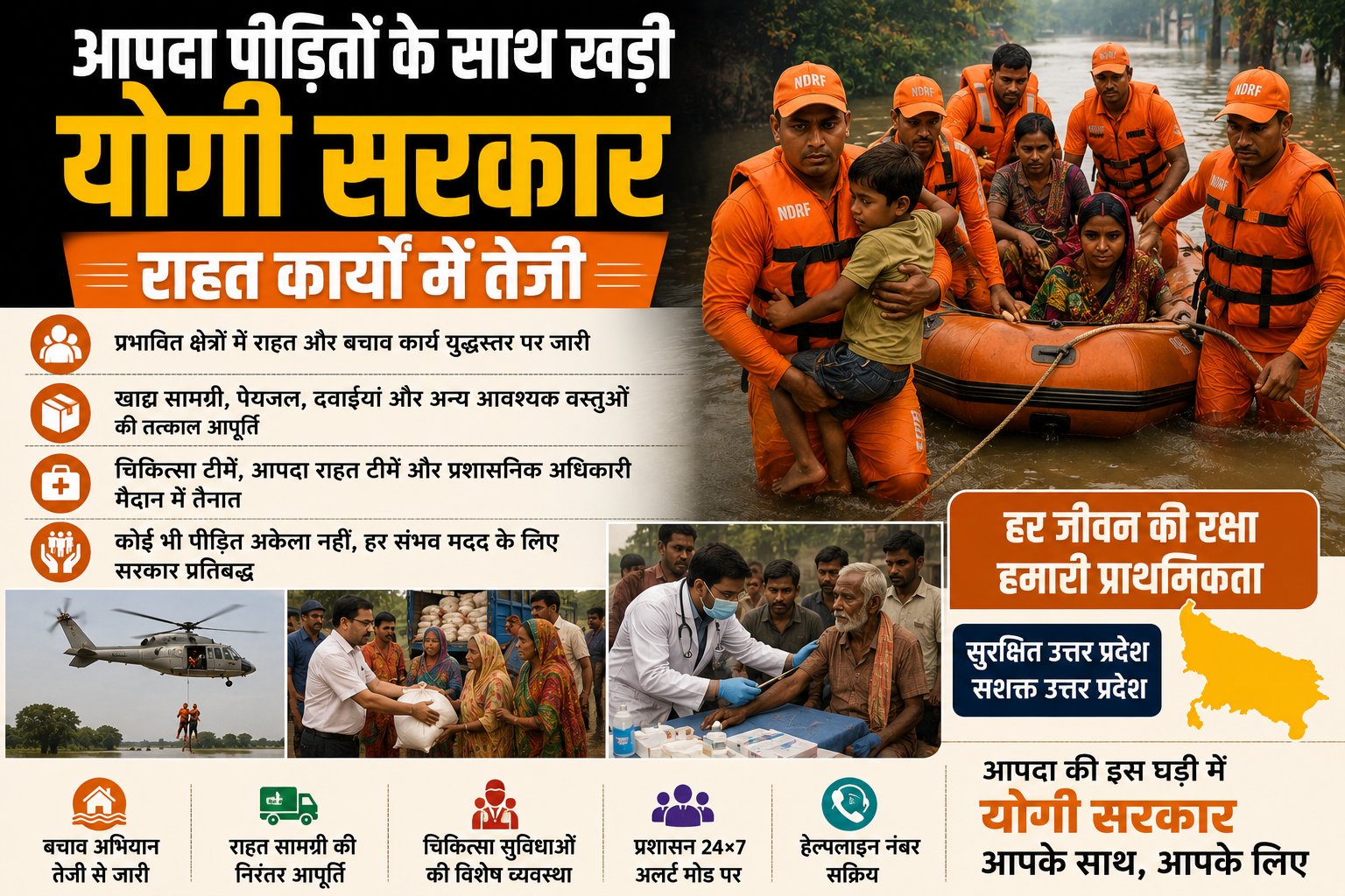 सीएम योगी के निर्देश पर प्रभारी मंत्री करेंगे प्रभावित परिवारों से मुलाकात