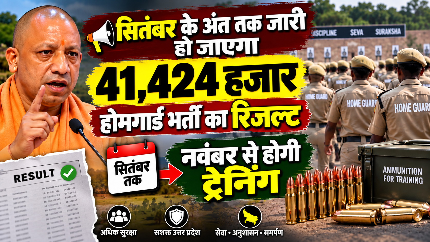 सितंबर के अंत तक जारी हो जाएगा 41,424 हजार होमगार्ड भर्ती का रिजल्ट, नवंबर से होगी ट्रेनिंग
