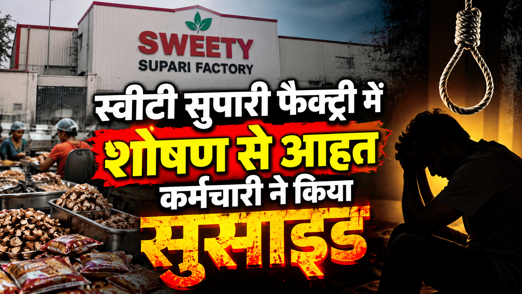 स्वीटी सुपारी फैक्ट्री में शोषण से आहत कर्मचारी ने किया सुसाइड