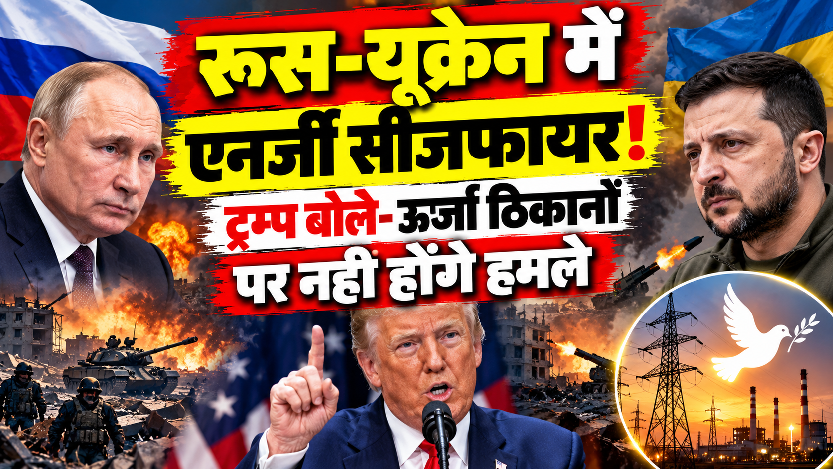 रूस-यूक्रेन में एनर्जी सीजफायर! ट्रम्प बोले- ऊर्जा ठिकानों पर नहीं होंगे हमले
