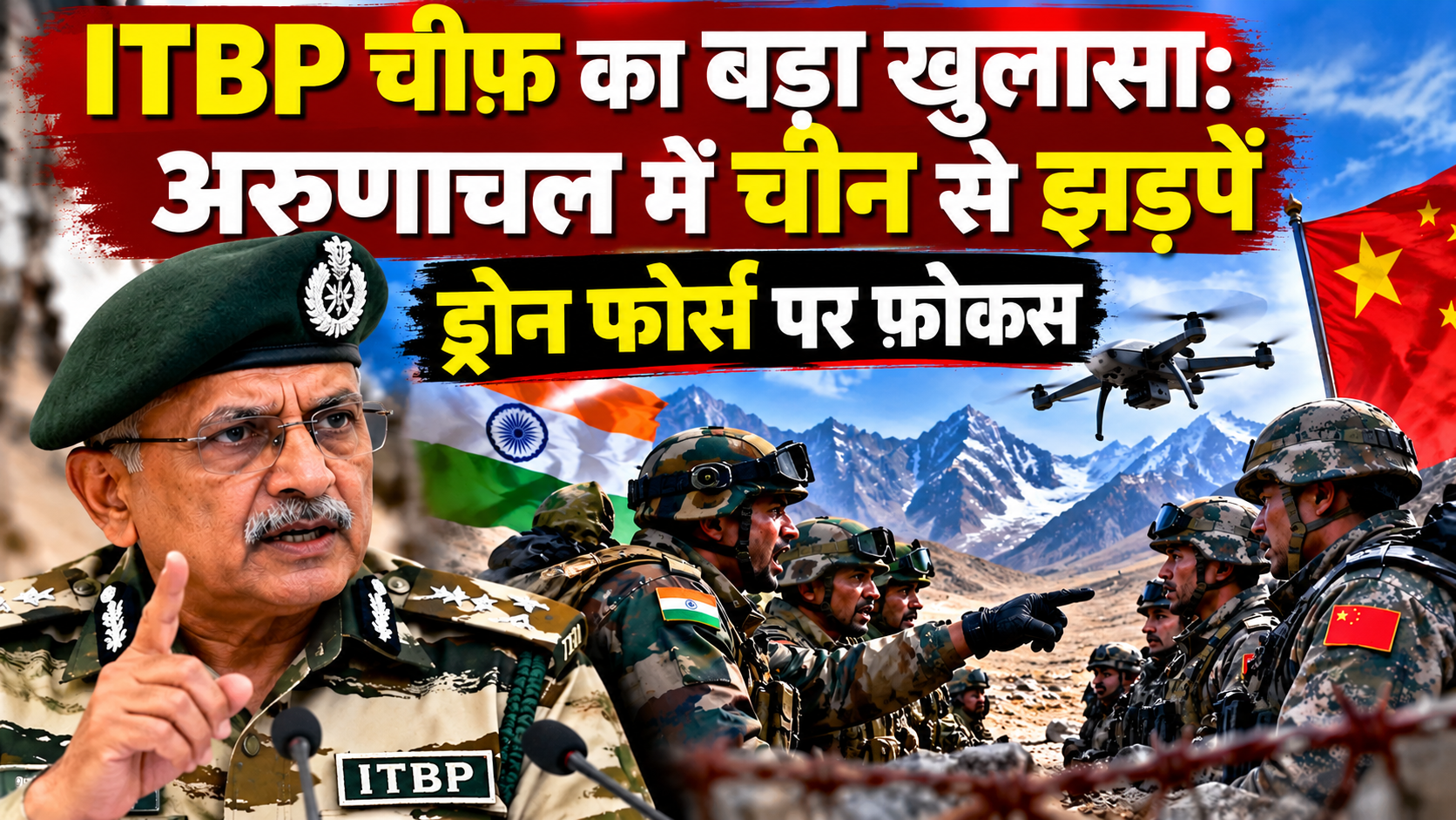 ITBP चीफ का बड़ा खुलासा: अरुणाचल में चीन से झड़पें, ड्रोन फोर्स पर फोकस