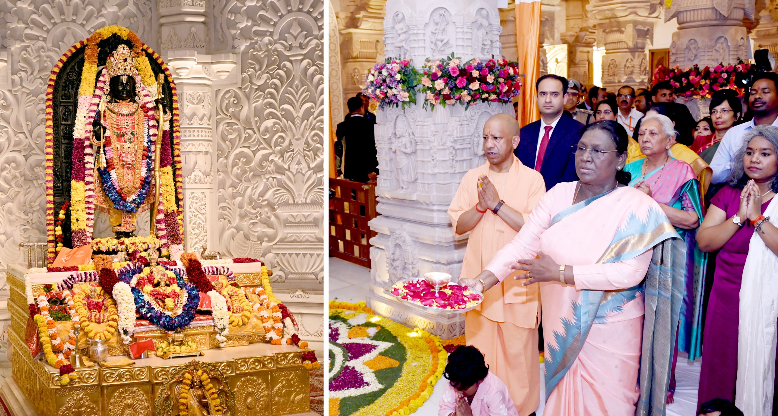 राष्ट्रपति, राज्यपाल व मुख्यमंत्री ने किए रामलला के दर्शन, चरणों में झुकाया शीश